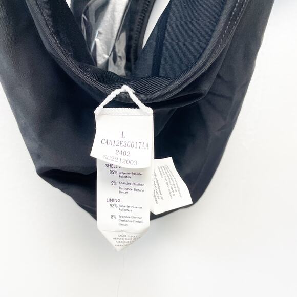 Cupshe Women's Mesh Plunging Halter One Piece Swimsuit Black Size Large - Picture 6 of 7